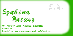 szabina matusz business card